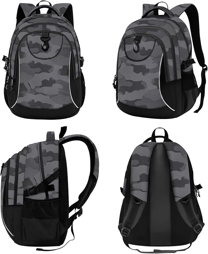 rickyh style School Backpack Travel Bag for Men & Women Lightweight College Back Pack with Laptop Compartmen (23SHENHUI)