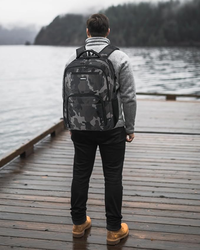 Business Laptop Backpack for Men,Anti Theft Computer Bag for Teens Boys with USB Charging Port,Water Resistant Fits 15.6 Inch Laptop and Notebook