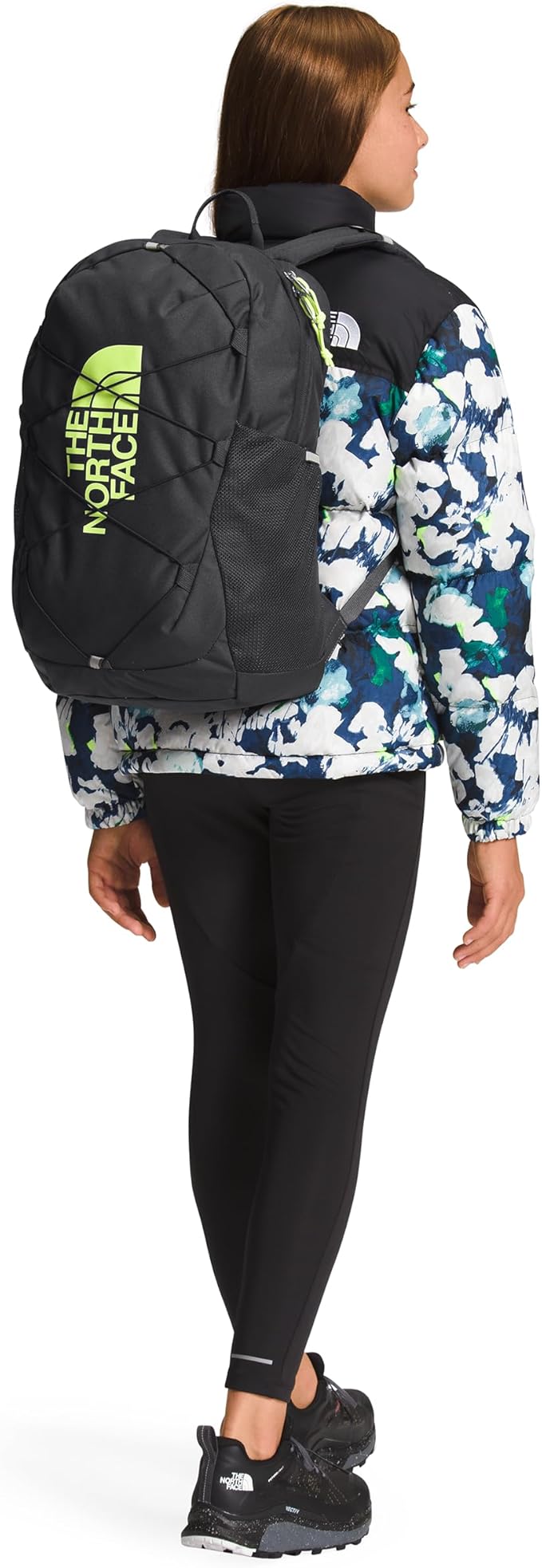 The North Face Kids' Court Jester Backpack - Water-Repellent Travel Bag, Spacious Main Compartment, for Tweens/Young Teens, Asphalt Grey/Led Yellow-NPF, One Size