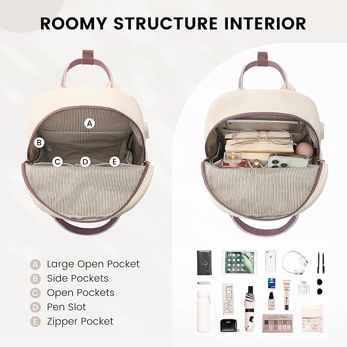 LOVEVOOK Mini Backpack for Women Stylish Waterproof Backpack Purse with USB Port, Cute Daypack for College Travel Party