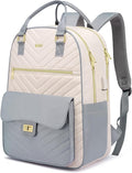 Cute Backpack for College Students,Teen Girl Bookbag Women with Laptop Compartment for Travel,Mochilas de Mujer,Gray Beige