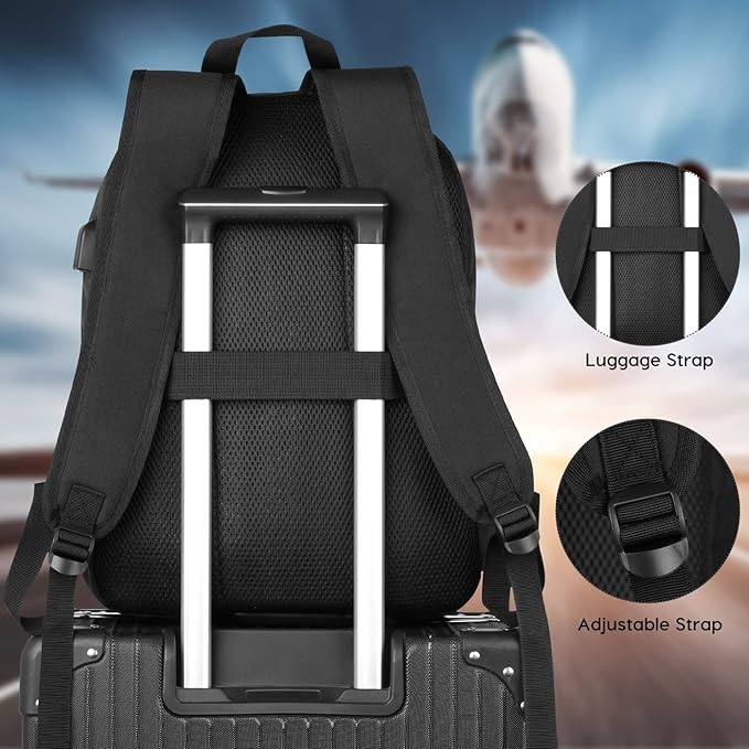 YAMTION 17 Inch Backpack for School Business Travel,Computer Bookbag Schoolbag for Work Office High School College Teen Men Boy Girl Women