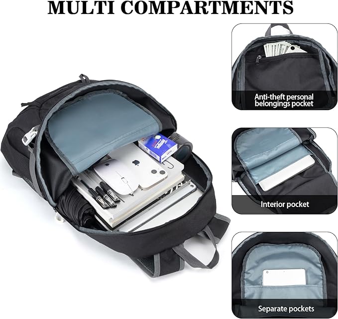 Hiking Backpack,Large 35L Travel Backpacks for Men Women,Water Resistant Ultra Lightweight Foldable Packable Camping Daypack for Outdoor Sports