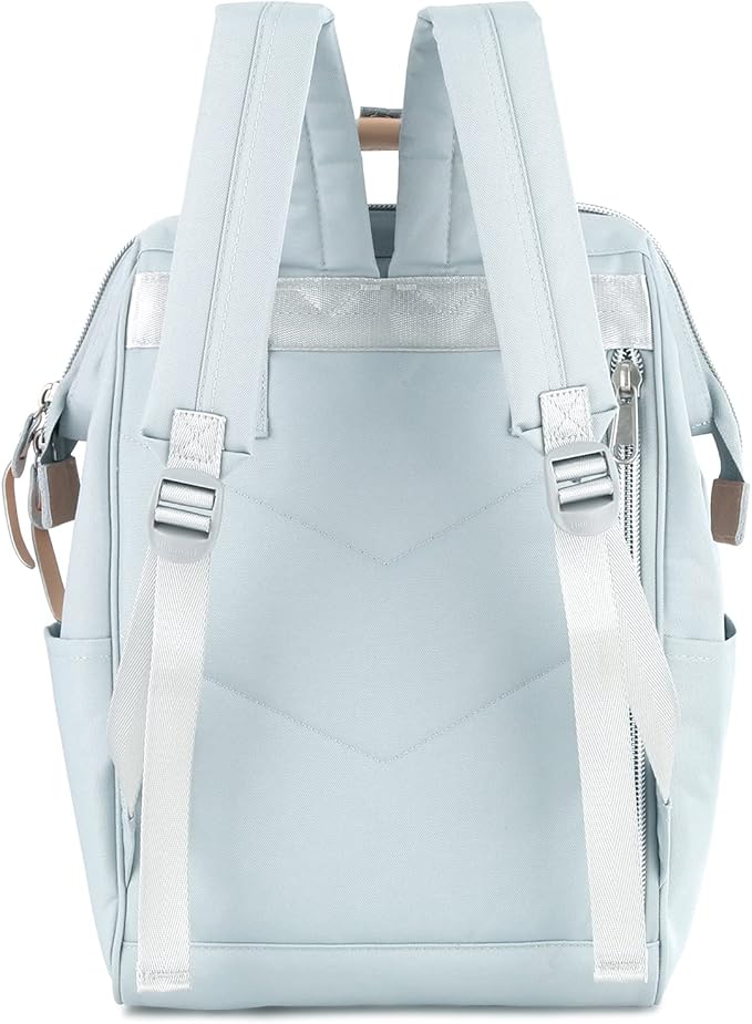 Himawari Laptop Backpack for Women & Men - Travel & Business Backpack With USB Charging Port, Water Resistant, College & Doctor Bag (Light Blue, Regular)