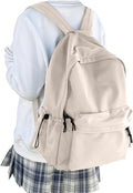 White Bookbags For Teen Girls Boys Waterproof College Backpack Middle School bags Lightweight Travel Rucksack Casual Daypack Laptop Backpacks For Men Women