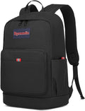 Classic Casual Backpack, Lightweight Daypack with 10 Pockets, Laptop Compartment, EVA Foam Pad (Black)