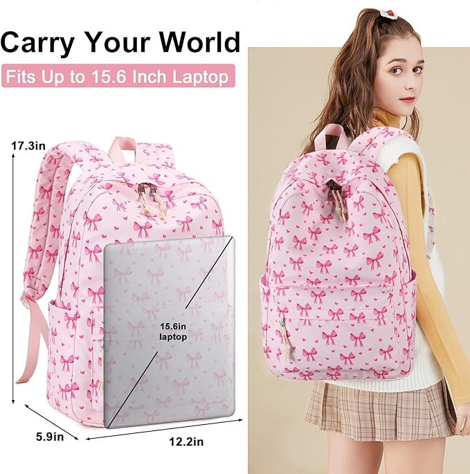 LOIDOU Backpack for Teen Girls Middle-School Primary Elementary Bookbags 17inch Kids Backpack Women laptop Backpack Lightweight Casual Daypack