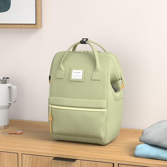 Himawari Travel Backpack with USB Charging Port 15.6 Inch Doctor Work Bag laptop backpack for Women&Men(9001- Olive Green-24#)