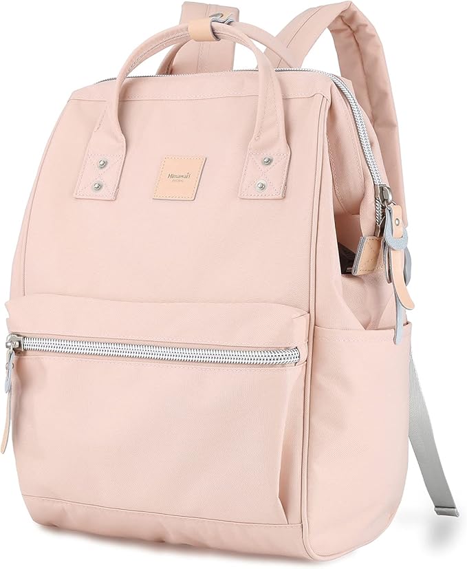 himawari Laptop Backpack for Women&Men Travel Backpack With USB Charging Port Large Business Bag Water Resistant College Bag Computer Bag Doctor Bag(1881-Pink, Regular)