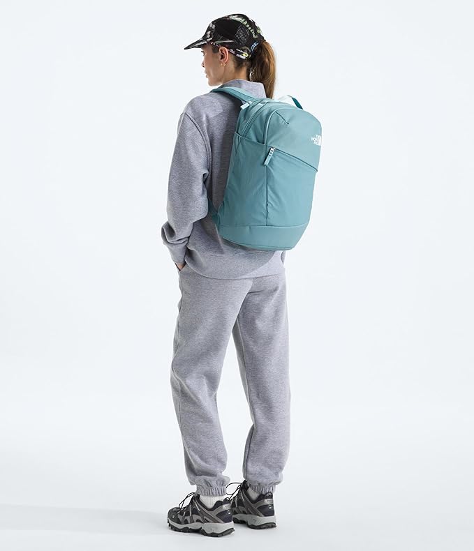 The North Face Women's Isabella 3.0 Backpack | Everyday Travel Bag with 16" Laptop Sleeve, Water-Repellent Finish, Women-Specific Fit, Blue Eclipse Light Heather/TNF White, One Size