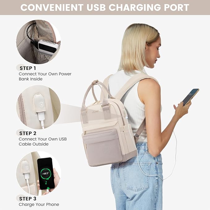 LOVEVOOK Mini Backpack for Women Stylish Waterproof Backpack Purse with USB Port, Cute Daypack for College Travel Party