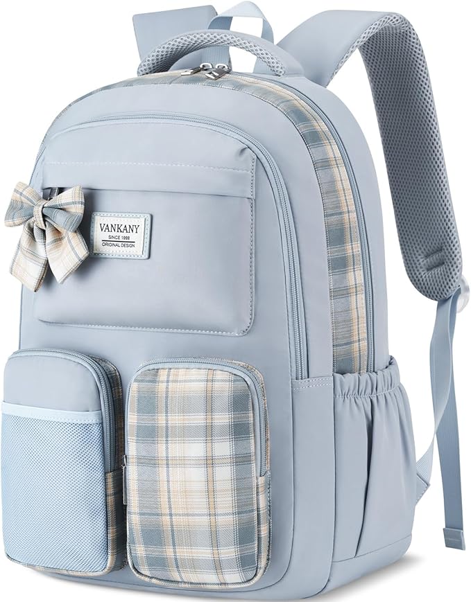 Girls Backpack, Women Laptop Backpacks 15.6in for College Students Elementary Middle High School Bag Teens Cute Kids Bookbags Back Pack, Blue