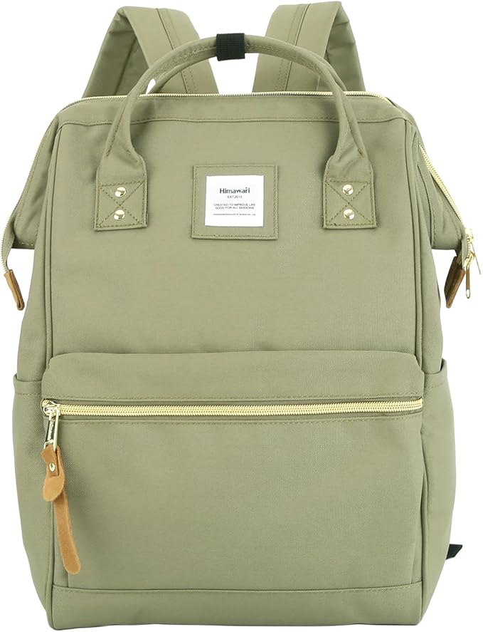 Himawari Travel Backpack with USB Charging Port 15.6 Inch Doctor Work Bag laptop backpack for Women&Men(9001- Olive Green-24#)