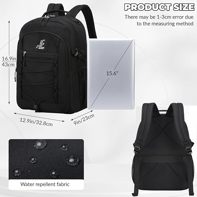 Lanola Man Women Children Casual Daypack Schoolbag Teenage Girls Bookbag Student College School Backpack - Black