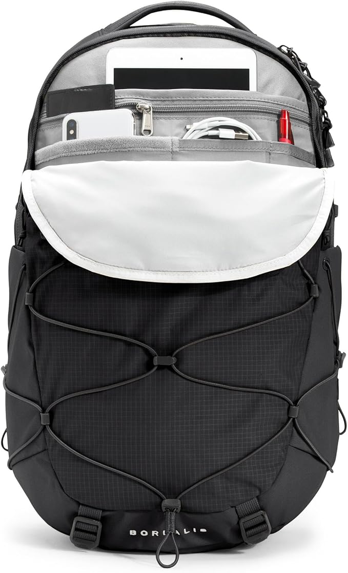 The North Face Women's Borealis Commuter Laptop Backpack - Everyday Travel Bag, Laptop Sleeve, Reflective Details, TNF Black/TNF White-NPF, One Size