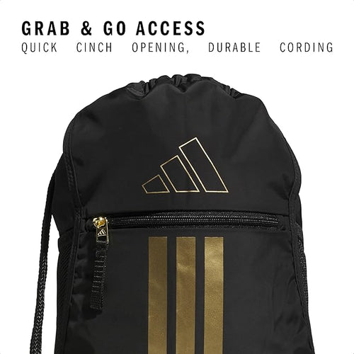 adidas Alliance Sackpack – Drawstring Backpack for Sports, Small Gym Bag