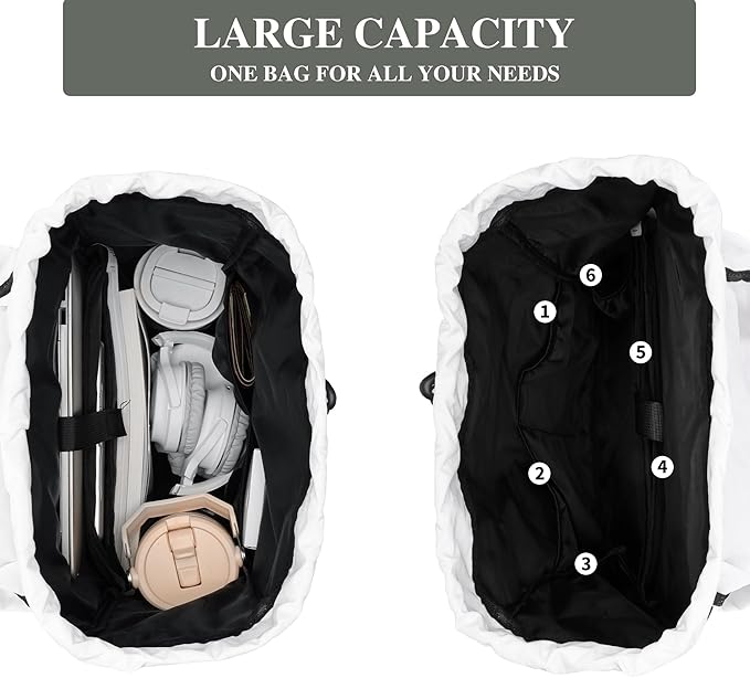 Drawstring Backpack for Teen Girls Boys, Work College Travel 17 Inch Laptop Backpack, Cute Back to School Bookbag, Casual Daypack for Middle High School University Daily Use Gym