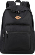 Lohol Classic Backpack for School Travel College, Durable Water Resistant Bookbag (Black)