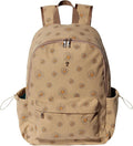 ESVAN Corduroy Backpack Lightweight Fashion 17 inch Laptop Bag for Women Casual College (Corduroy Brown daisy)
