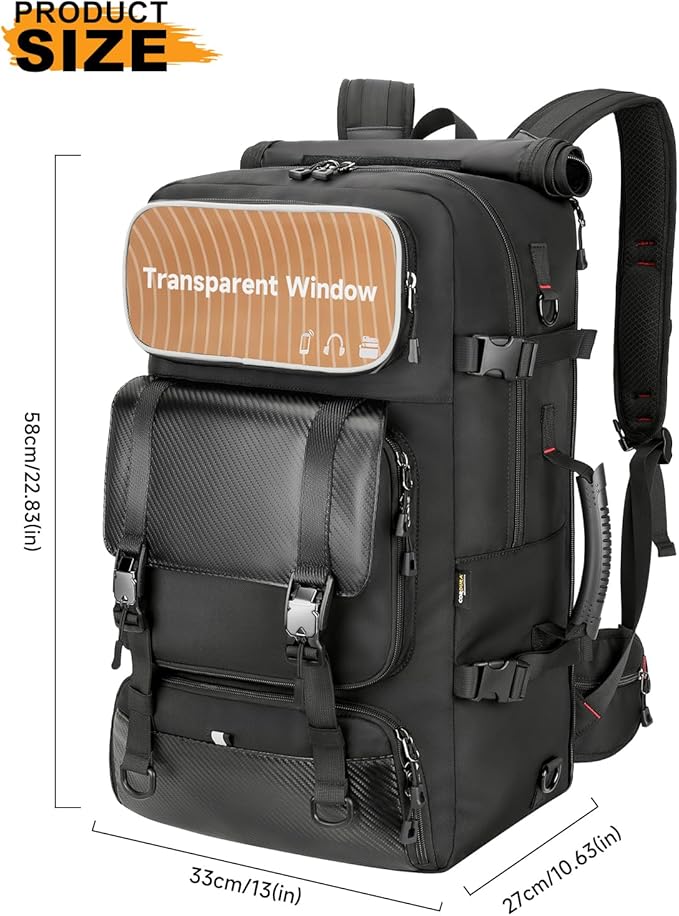 Travel backpack for men,60L Extra Large Carry on Backpack Durable Convertible Duffle Bag with Shoe Compartment Fit for 17 Inch Laptop for travel, camping,Weekender Hiking