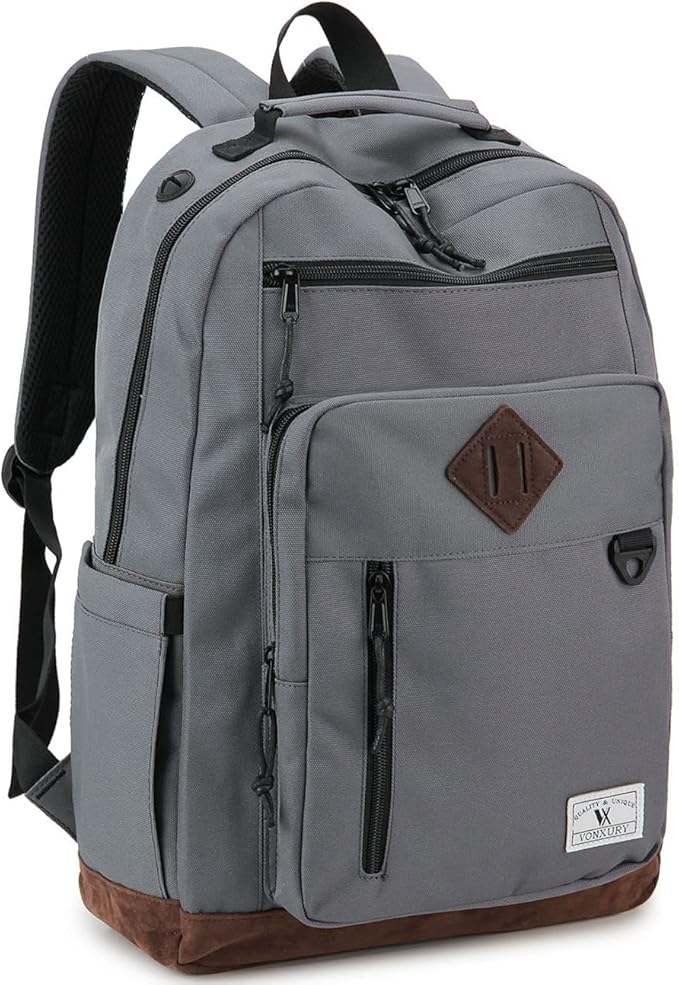 VX VONXURY Backpack for Men Women,Lightweight School Bookbag with Mulitiple Pockets,Classical Water Resistant Travel Backpack for Girls Boys