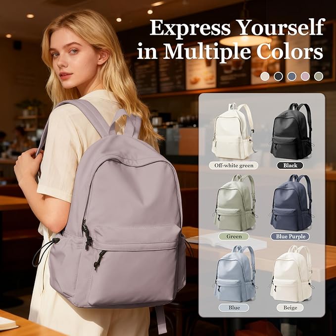 High School Bags Casual Daypack For Men Women Lightweight College Bookbag Waterproof Purple School Backpacks For Girls Boys Travel Laptop bag