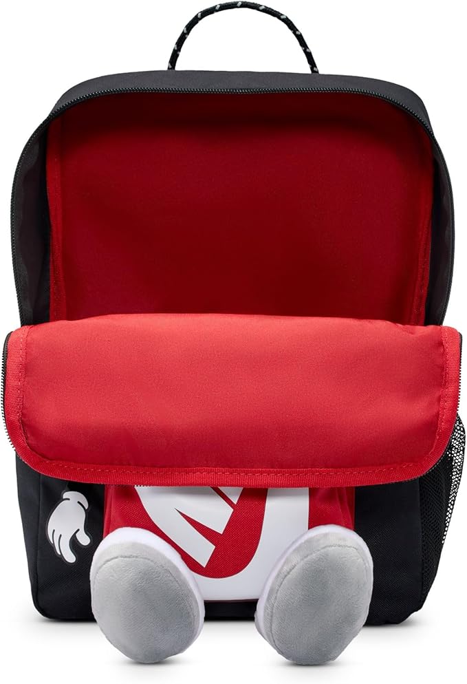 Nike Kid's Boxy Backpack, Black/University Red/White, MISC