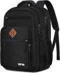 Black Backpack for Men, School Backpack for Boys Teens, 15.6 Inch Laptop backpack with Reinforced Straps for College High Middle School Work Business Book Bag, boys backpack, Bookbag