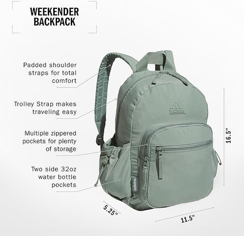 adidas Weekender Backpack – Compact Lightweight Everyday Bag, 19L