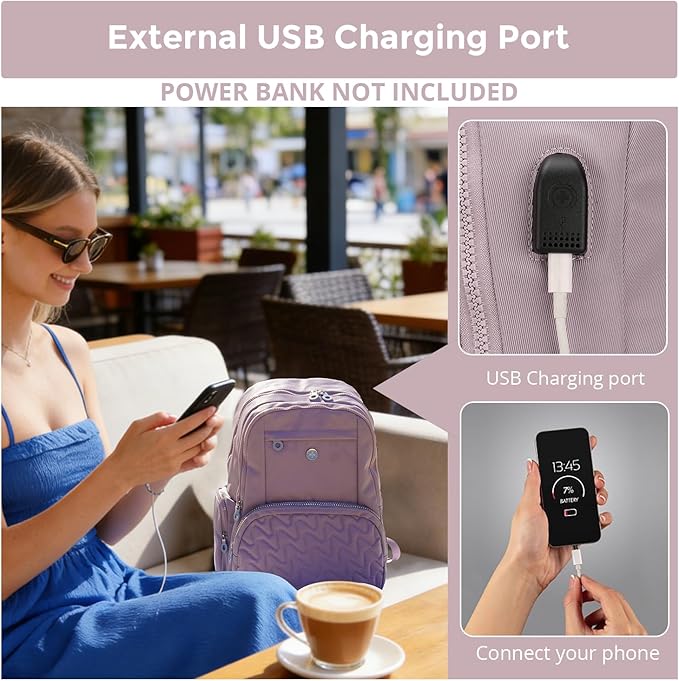 Swissdigital Design Backpack for Women, 15.6 inch Laptop College Pink Medium Simple Modern Backpacks for School with USB Charging Port for Womens Girls | SD1711-82