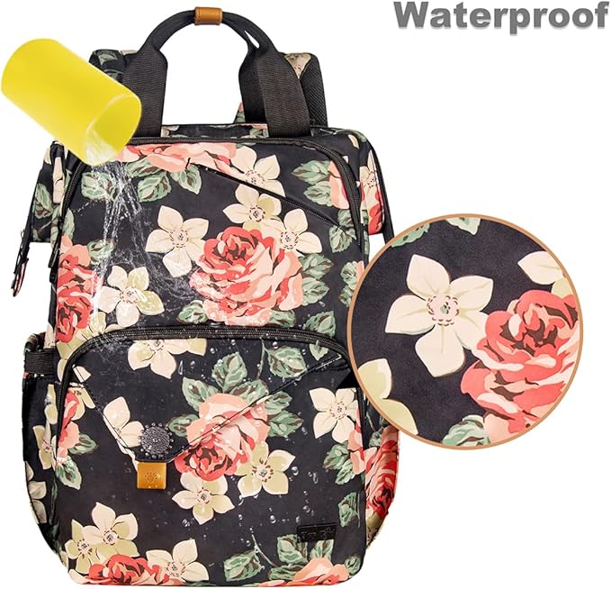 Hap Tim Carry on Backpack for Travel, Womens Laptop Backpack, Travel Backpack for Women, Work bag, Nurse Backpack, Nurses Week Gifts for Women（7651-BF）