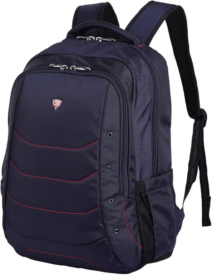 SAKOS BRISK 15.6 Inch Travel Backpack For Men, Laptop Backpack For Men, Business Professionals, Personal Item TSA Approved With Laptop Compartment, Travel Essentials, Carry On Luggage, Dark Blue