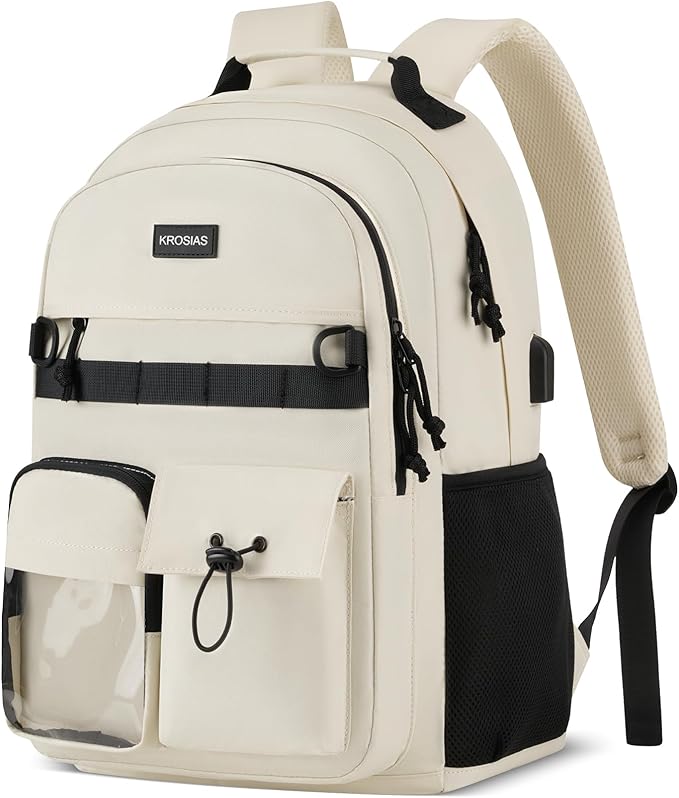 School Backpack for Women, 15.6 Inch Laptop Bookbag for Teen Girls Students College Backpacks with USB Charging Port for Business Work Travel Trip