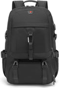 DUSLANG Travel laptop backpack, Extra Large 60L Traveling College Backpack,Large Capacity Backpack for Men Women,Fits 17 Inch Computer, USB Charging Port, Black