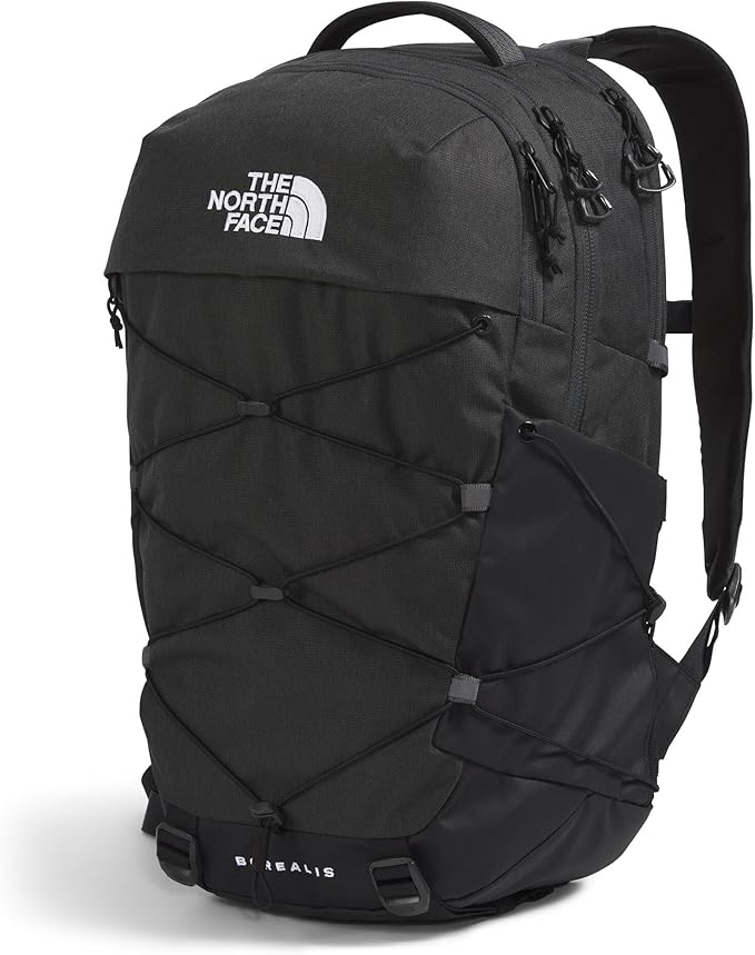 The North Face Borealis Commuter Laptop Backpack - Water Repellent, Laptop Sleeve, Large Main Compartment, Asphalt Grey Light Heather/TNF Black-NPF, One Size