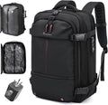 Travel Backpack with Vacuum System,60L Expandable Vacuum Backpack Travel with TSA Lock,17.3 inch Laptop Backpacks Vacpack Backpacks with Vacuum(Black,External Air Pump)