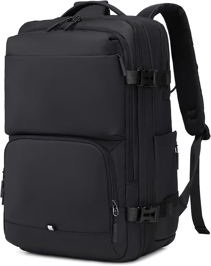 Carry On Travel Backpack, Expandable Extra Large Airline Approved,Lightweight Daypack for Men and Women（Black）