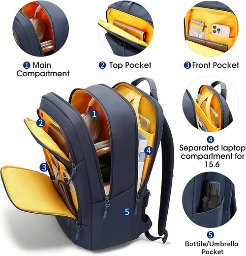BANGE Laptop Backpack Fits for 15.6 Inches, Commute Backpacks for Daily Working,Business, Travel, Waterproof Work Bag for Men and Women
