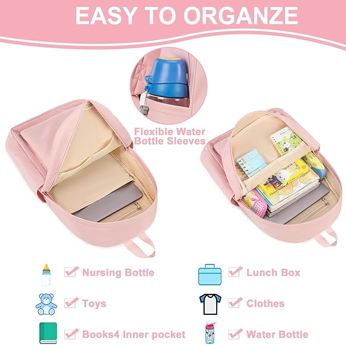 LOIDOU Backpack for Teen Girls Middle-School Primary Elementary Bookbags 17inch Kids Backpack Women laptop Backpack Lightweight Casual Daypack
