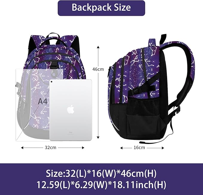 rickyh style School Backpack Travel Bag for Men & Women Lightweight College Back Pack with Laptop Compartmen (23XINGZUO)
