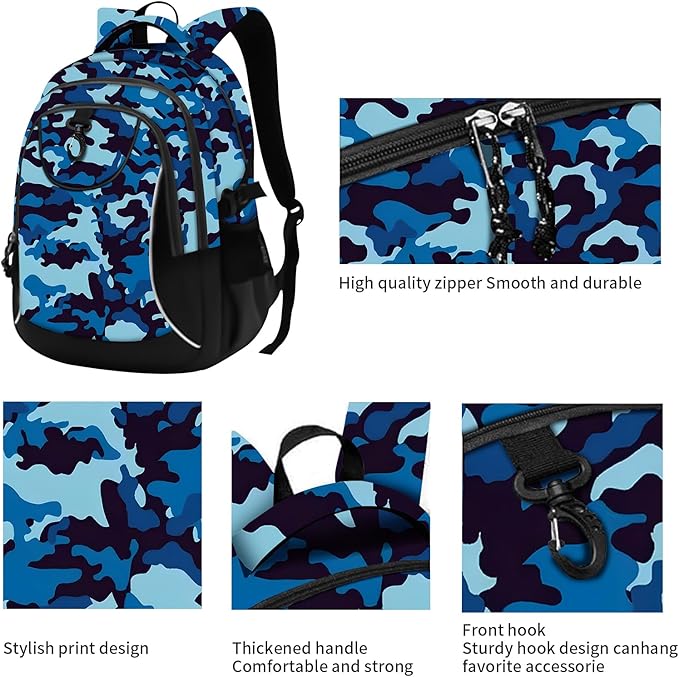 rickyh style School Backpack Travel Bag for Men & Women Lightweight College Back Pack with Laptop Compartmen (23XINLAN)