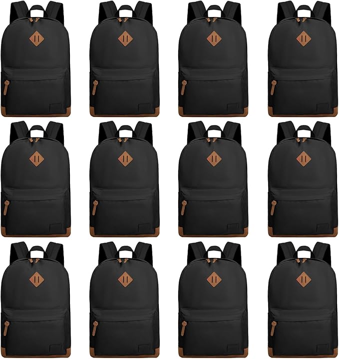 Goloni 12 Packs Classic Backpack with USB Charging Port,Laptop Backpack for Travel