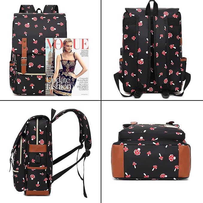 YGR Floral Laptop Backpack for Women, Female, School, Travel, Business, Outdoor Sports, Office, Work