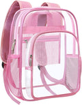 HEEYA Clear Backpack Heavy Duty Transparent Backpack for Security, Sports, Work, Travel, Stadium