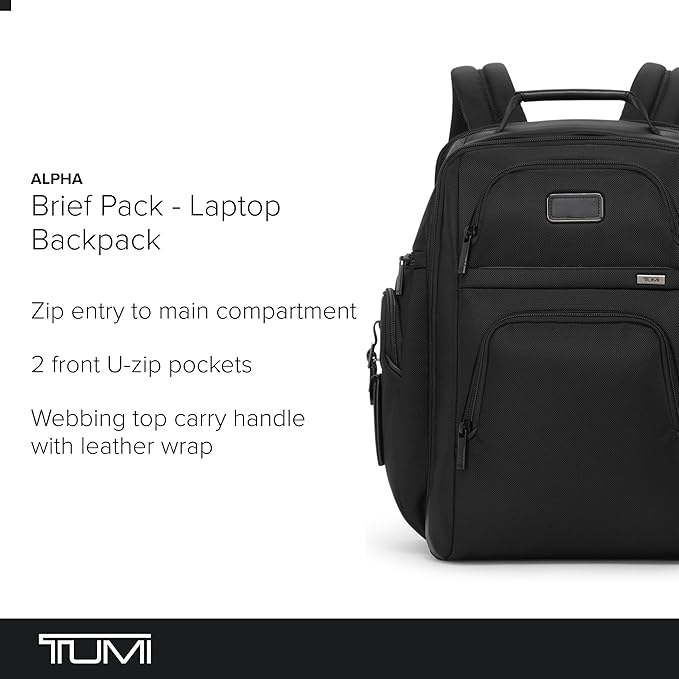 Tumi Unisex Tumi Brief Pack, Black, One Size