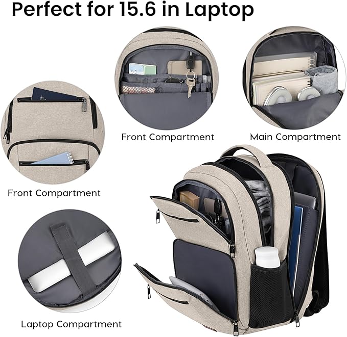 BIKROD Backpack for Girls Women, School Backpack for Teen Boys, Lightweight Casual High School Bookbag, Daily-use Travel Laptop Backpack with USB Charging Port Fits 15.6 Inch Notebook