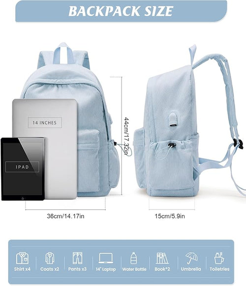 Classic Backpacks For School Teens Girls Boys, Lightweight Casual Daypacks Middle Students Backpck, Cute High School Bookbag, Simple College Backpack for Women Men(Blue)