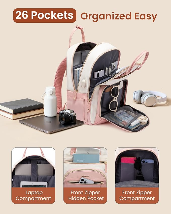 LOVEVOOK Backpack for Women,Laptop Backpack Women,Fits 18 Inch Laptop Computer Bag,Teacher College Backpack Purse,Fashion Waterproof Travel Work Anti-theft Backpack for Traveling on Airplane Daypack