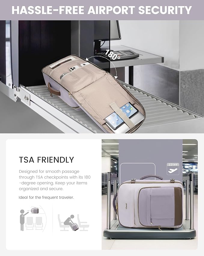 LOVEVOOK 50L Travel Backpack for Women & Men - 18 Inch Carry On Backpack & Personal Item Backpack for Airlines, Spacious and Durable Design, with 3 Packing Cubes