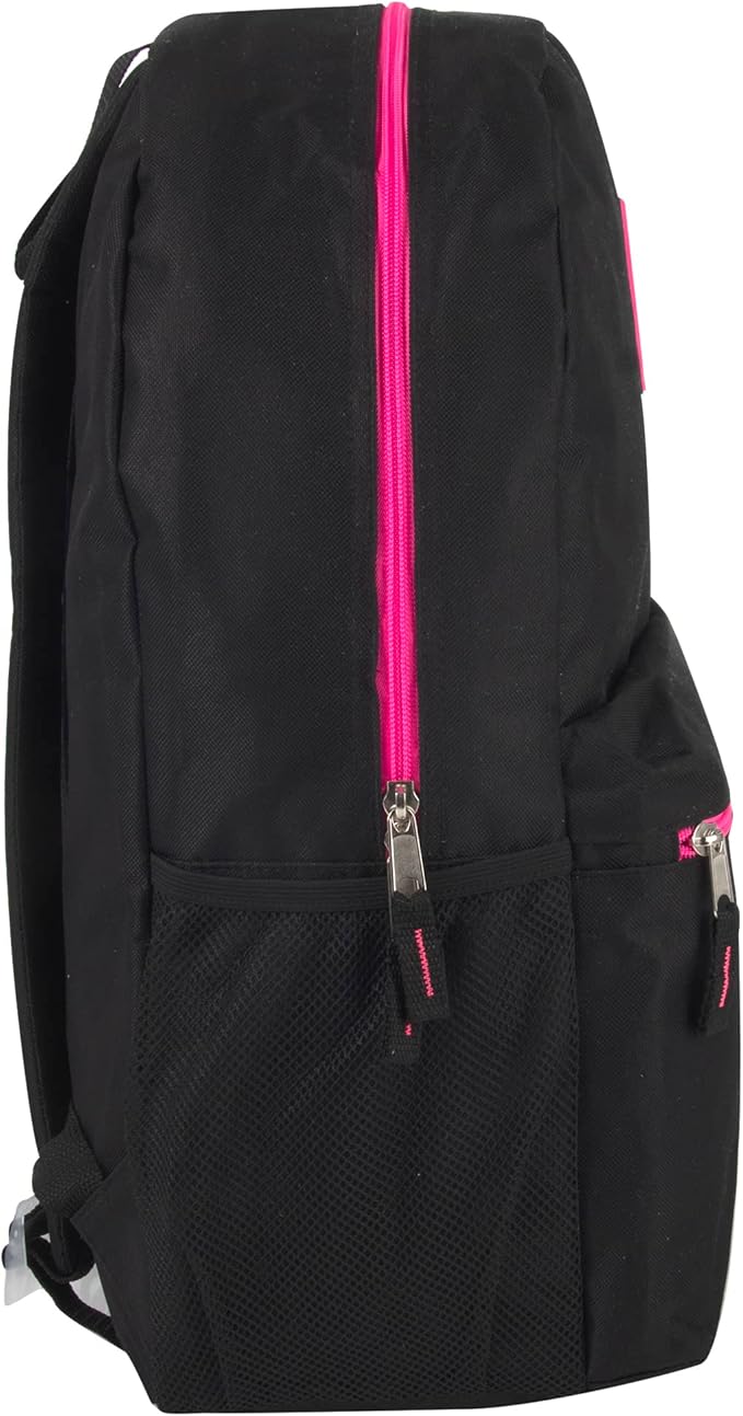 Large School Backpacks with Mesh Side Pockets – Classic 19 Inch Solid Color Backpacks for Kids, Men, Women, Travel